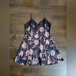 Victoria's Secret Vintage Y2K Gold Label Floral Lace Babydoll Slip Dress Medium